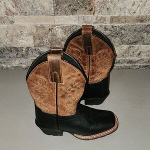 Dan Post Black and Brown Western Boots